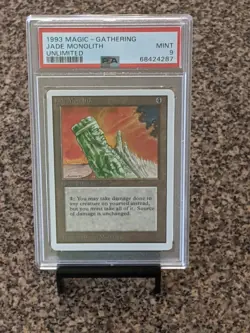 1993 Unlimited Magic The Gathering Jade Monolith PSA 9 Mint - Image 1