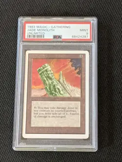 1993 Unlimited Magic The Gathering Jade Monolith PSA 9 Mint - Image 2