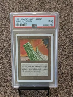 1993 Unlimited Magic The Gathering Jade Monolith PSA 9 Mint - Image 3