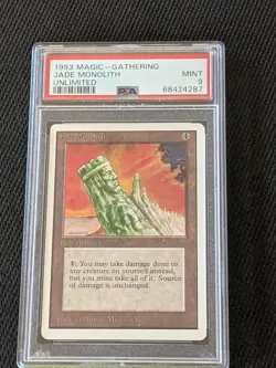 1993 Unlimited Magic The Gathering Jade Monolith PSA 9 Mint - Image 4