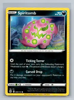 Spiritomb Normal Common SWSH09: Brilliant Stars SWSH09 Darkness 089/172 Pokemon - Image 1