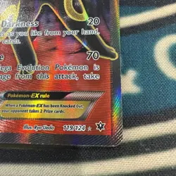 Pokemon Umbreon EX 119/124 Full Art Ultra Rare Fates Collide LP Eeveelution￼ - Image 2
