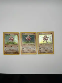 Pokemon Hitmonchan Base Set Holo Rare 7/102 HP70 English Ken Sugimori LOT OF 3 - Image 1