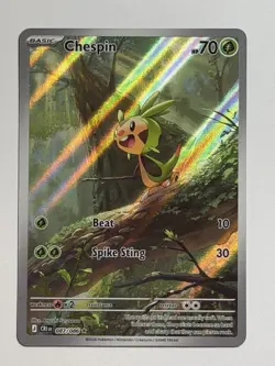 Chespin 87/86 Illustration Rare Pokemon Chaos Rising ME04 NM - Image 1
