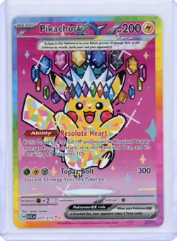 Pikachu Ex 277/217 Ascended Heroes Pokemon Special Illustration Rare - Image 1