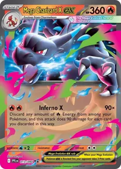 Mega Charizard X ex 013/094 Double Rare Phantasmal Flames Pokemon Near Mint - Image 1