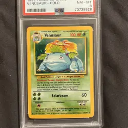 Wizards of the Coast 1999 Pokemon Base Set Venusaur Holo PSA 8 15/102 - Image 2