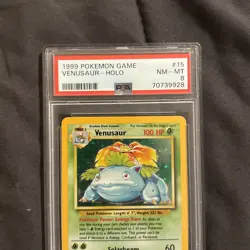 Wizards of the Coast 1999 Pokemon Base Set Venusaur Holo PSA 8 15/102 - Image 3