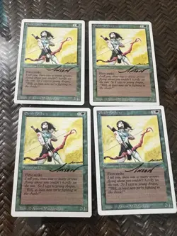Mtg. Elvish Archers. Revised. Signed. Played. - Image 1