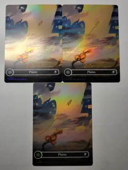 3x Plains -Full Art Foil- Edge of Eternities Basic Land EOE 262 L mtg NM/M - Image 1