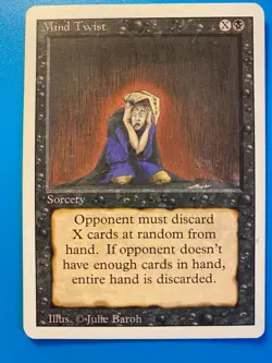 MTG 1x Mind Twist Revised OLD SCHOOL Magic the Gathering Card x1 LP - Image 1