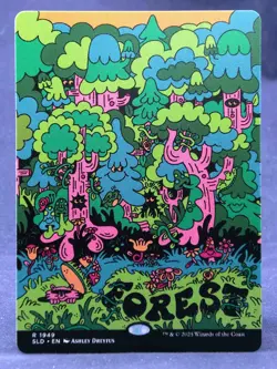 Forest (1949) - MTG - Secret Lair Flower Power SLD Ashley Dreyfus - NM - Image 1