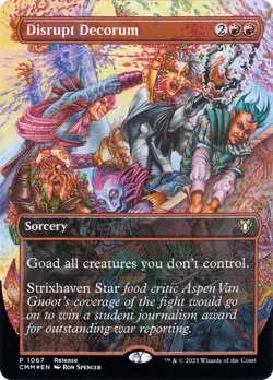 Disrupt Decorum (Borderless Alternate Art) [Commander Masters] Foil Near Mint - Image 1