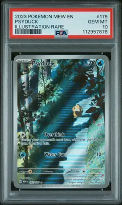 Psyduck 175/165 Pokemon 151 English Illustration Rare GEM MINT PSA 10 - Image 1