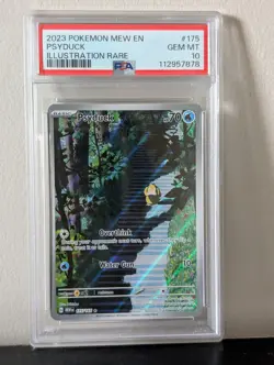Psyduck 175/165 Pokemon 151 English Illustration Rare GEM MINT PSA 10 - Image 3