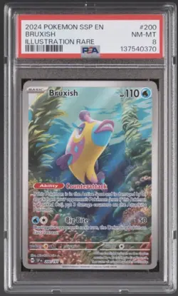 Pokemon Bruxish Illustration Rare PSA 8 NM-MT #200 - Image 1