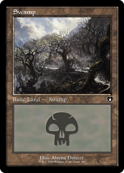 Swamp (443) (Retro) [Commander Masters] Magic MTG - Image 1