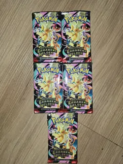 5x Pokemon Erhabene Helden Booster Pack Deutsch - Geoffnet aber Hits enthalten! - Image 1