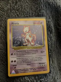 Pokemon TCG Mewtu Holo Rare 10/102 Base-Set 1999, Deutsch - Image 1