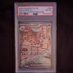 Pokemon TCG Skelokrok ex #258 Special Illustration Rare PSA 8 Deutsch - Image 1