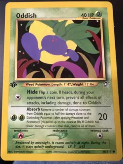 Oddish 68/111 Neo Genesis 1st Edition Pokemon TCG - Image 1