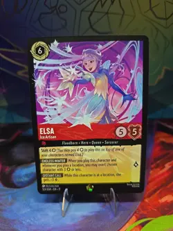 Disney Lorcana Winterspell Elsa Ice Artisan 123/204 Floodborn Hero Queen - Image 1
