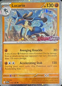 Pokemon TCG Lucario (Scarlet & Violet Stamp) 114/198 Miscellaneous Cards - Image 1