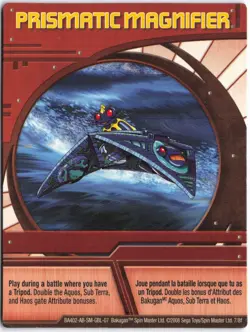 Bakugan PRISMATIC MAGNIFIER Red Ability Card 2008 BA402-AB-SM-GBL-07 7/8f - Image 1