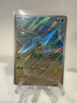 Pokemon Squirtle 170/165 Scarlet & Violet 151 Illustration Rare Holo Card - Image 3