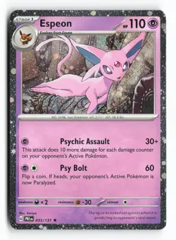 Espeon Cosmos Holo 033/131 Prismatic Evolutions Promo Rare Pokemon TCG Card NM - Image 1