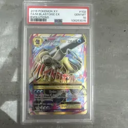 M Blastoise EX 102/108 PSA 10 XY Evolutions Mega Full Art Holo Rare Pokemon Card - Image 1