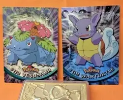 1999 Pokemon WARTORTLE #08 Silver Holo Foil Card #03 Venusaur TCG FREE S&H - Image 1