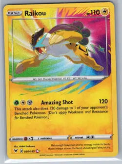 Raikou 050/185 SWSH04: Vivid Voltage - Pokemon Card - NM - Image 1