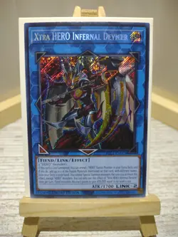 Yu-Gi-Oh Card Xtra HERO Infernal Devicer Secret Rare BLC1-EN009 Limited Edition. - Image 1