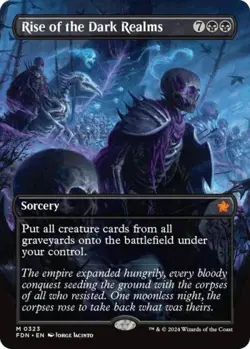 Rise of the Dark Realms (Borderless) - Near Mint MTG Foundations - Image 1