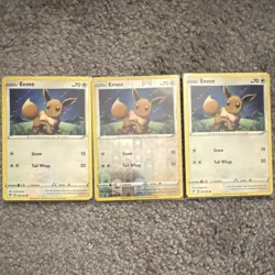 Pokemon TCG Eevee Card Lot 130/185 Sword & Shield x3 - Image 1