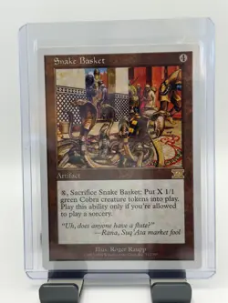 MTG, Snake Basket NM 312 White Border Classic 6th Edition MTG Core Set Regular - Image 1