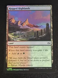 MTG Tarkir: Dragonstorm Rugged Highlands Foil 0265 NM - Image 1