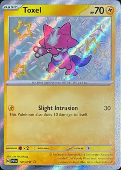 Pokemon TCG Toxel 140/091 Paldean Fates - Image 1
