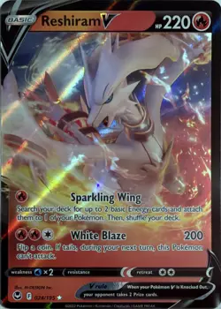 Pokemon TCG Reshiram V 024/195 Holofoil SWSH12: Silver Tempest - Image 1