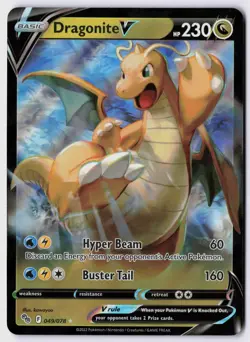 Dragonite V 049/078 Holofoil Pokemon GO NM Ultra Rare - Image 1