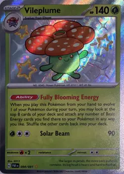 Pokemon TCG Vileplume 094/091 Paldean Fates - Image 1