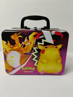 Pokemon TCG Charizard Collectors Treasure Chest Lunch Box . - Image 1