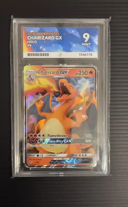 Pokemon TCG 2019 Hidden Fates Charizard Gx Holo #9 Ace 9 Mint - Image 1