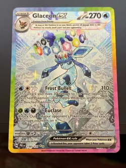 Pokemon TCG Glaceon ex SV Prismatic Evolutions 150/131 Holo Rare 270 HP - Image 1