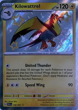 Pokemon TCG Kilowattrel 146/091 Paldean Fates - Image 1