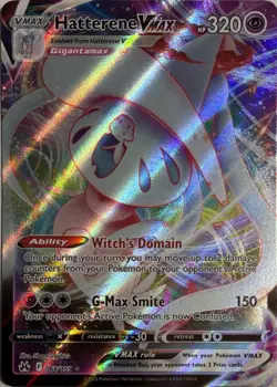 Pokemon TCG Hatterene VMAX 066/159 Holofoil Crown Zenith Ultra Rare - Image 1