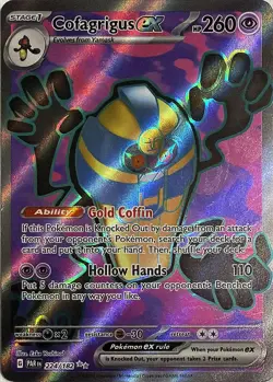 Pokemon TCG Cofagrigus ex - 224/182 Holofoil SV04: Paradox Rift Ultra Rare - Image 1