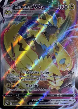 Pokemon TCG Zeraora VMAX 054/159 Holofoil Crown Zenith Ultra Rare - Image 1