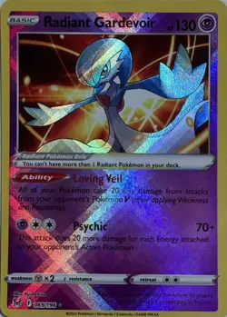 Pokemon TCG Radiant Gardevoir 069/196 Holofoil SWSH11: Lost Origin Radiant Rare - Image 1